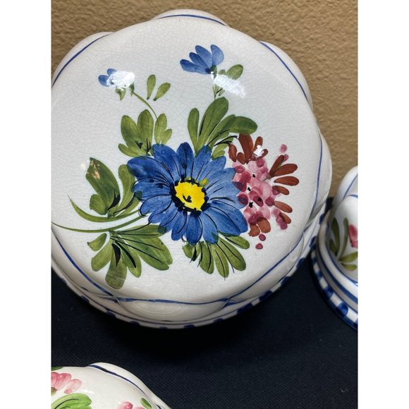 Vintage Bassano Ceramic ABC Floral  Wall Plaques - Picture 2 of 11